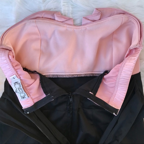 [Trixxi] Strapless Black & Pink Dress Juniors 5 - Picture 6 of 8